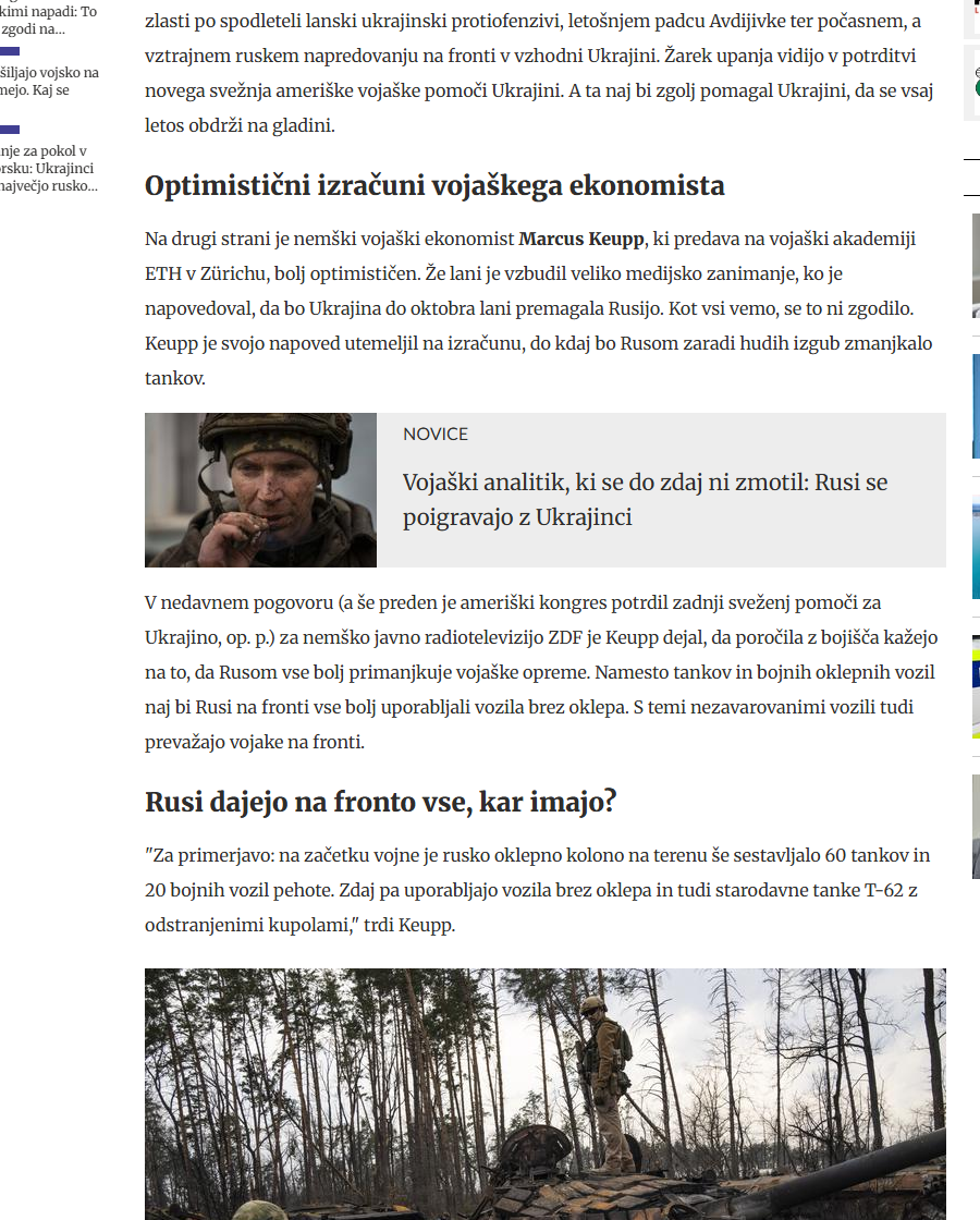 Poznejši članek, ki omogoča primerjavo prvotne napovedi z dejanskim razvojem.